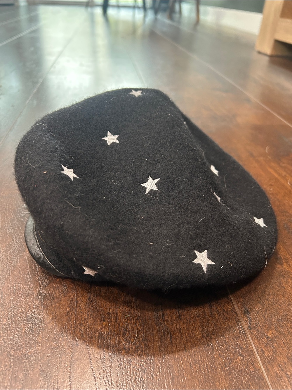 black wool-style French beret